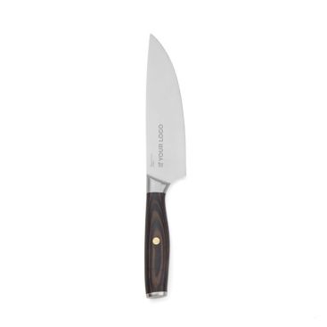 Cuchillo de acero inoxidable reciclado y madera con hoja de 21cm Cuchillo de acero inoxidable reciclado y madera con hoja de 21cm