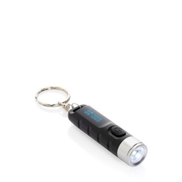 Linterna con llavero de plástico reciclado con 3 modos de luz Linterna con llavero de plástico reciclado con 3 modos de luz