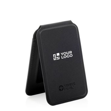 Cartera magnética para móvil de cuero sintético con soporte