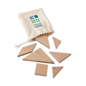 Clásico set de rompecabezas y tangram hecho de madera natural Clásico set de rompecabezas y tangram hecho de madera natural