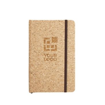 Libreta de corcho con separador y cierre elástico A5 hojas lisas vista principal