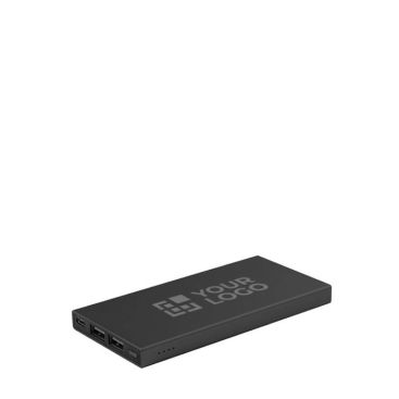 Powerbank de aluminio reciclado con cable rápido de carga 5.000 mAh para empresas vista principal