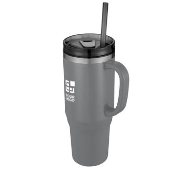 Vaso con pajita con aislamiento de aire de doble pared 1,2L