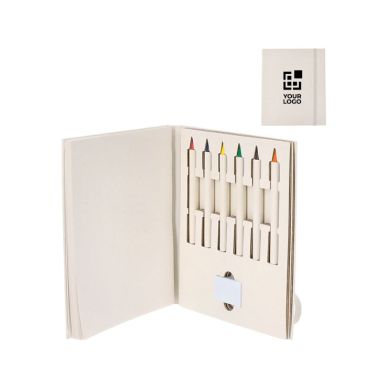 Set ecológico de dibujo con lápices de colores eternos y bloc de notas