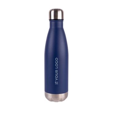 Botella de acero inoxidable reciclado con base y tapón plateado 500ml