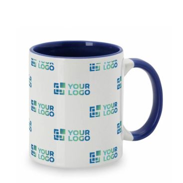 Taza de cerámica con asa e interior en color 350ml Taza de cerámica con asa e interior en color 350ml
