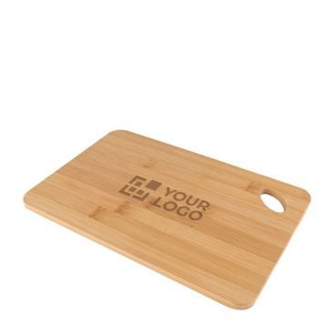 Tabla rectangular de bambú para quesos, embutidos y patés Parmesano color natural vista principal