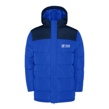 Chaqueta unisex bicolor estilo plumón de poliéster con capucha Roly vista principal