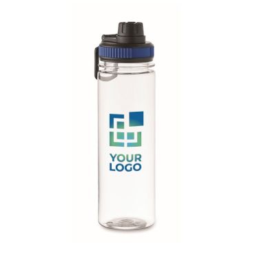 Botella transparente de RPET con tapa y asa de transporte 750ml