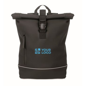 Mochila de cierre roll top con tira reflectante e impermeable 15''