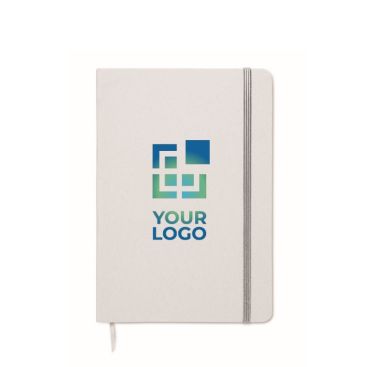 Libreta con banda elástica y marca páginas a color páginas a rayas A5