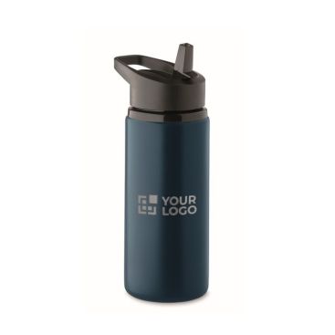 Botella de acero inoxidable reciclado con boquilla y asa 500ml