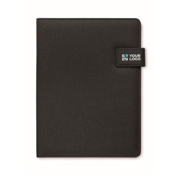 Portafolios de cuero con power bank y cargador inalámbrico A4