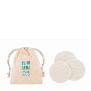 Bolsa de 3 discos reutilizables y lavables para uso de limpieza facial