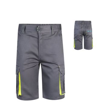 Bermudas de trabajo elásticas multibolsillos bicolor 240 g/m2 