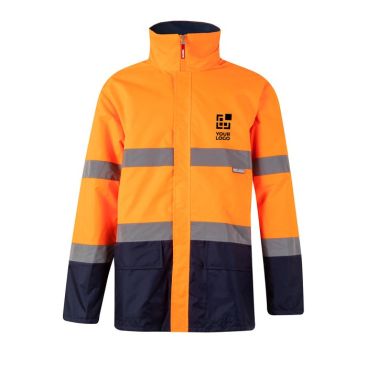 Parka laboral extra grande de poliéster de alta visibilidad 190 g/m2 