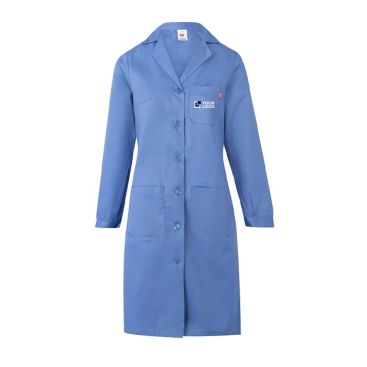 Bata laboral de manga larga de poliéster y algodón 175 g/m2 