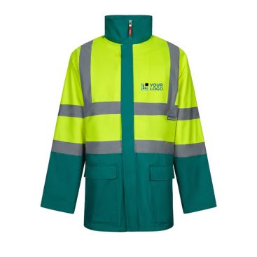 Parka de trabajo 4 en 1 de poliéster recubierta de PU 180 g/m2 