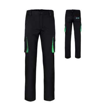 Pantalón laboral unisex bicolor en algodón y poliéster 240 g/m2 