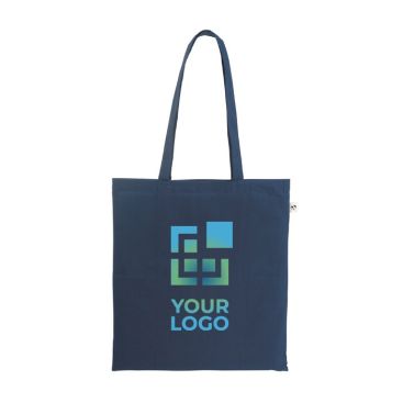 Bolsa de la compra de algodón orgánico con asas largas 140 g/m2
