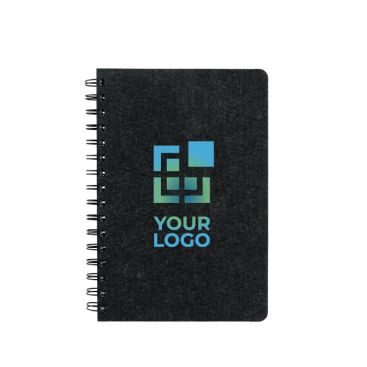 Libreta de fieltro reciclado con tapa semidura A5 hojas a rayas