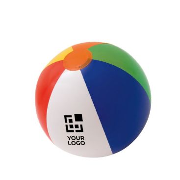 Pelota de playa hinchable en multicolor hecha de PVC opaco