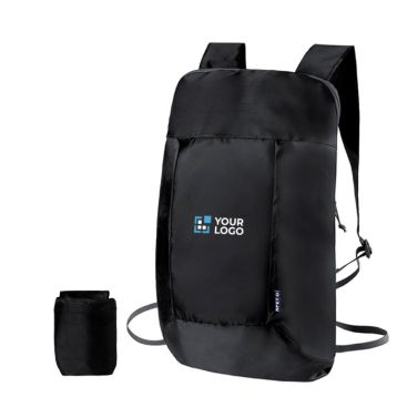 Mochila completamente plegable de RPET en varios colores Mochila completamente plegable de RPET en varios colores