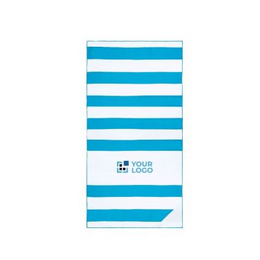 Toalla de playa con funda y bolsillo impermeable en la esquina 200 g/m2