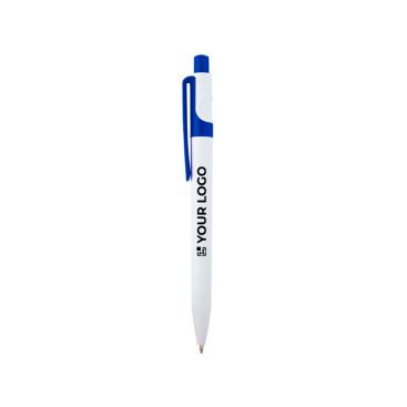Bolígrafo sofisticado de plástico reciclado bicolor tinta azul vista principal