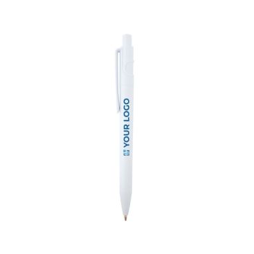 Bolígrafo de plástico reciclado sofisticado tinta negra vista principal