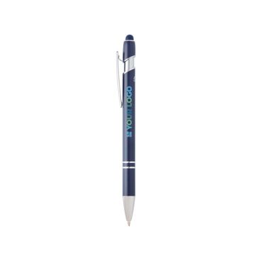 Bolígrafo de aluminio reciclado con puntero táctil tinta azul