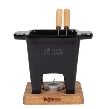 Fondue de cerámica de gama alta con garantía de por vida Boska color negro vista de impresión