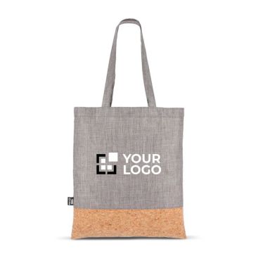 Bolsa de RPET con detalle en la base de corcho y capacidad de 10kg