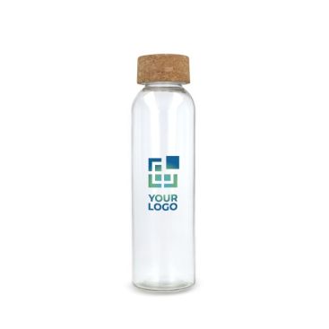 Clásica botella de vidrio reciclado con tapón de corcho 500ml
