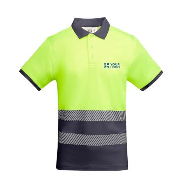 Polo laboral con alta visibilidad manga corta 170 g/m2 Roly Atrio 