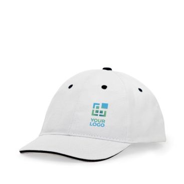 Gorra de algodón de 6 paneles con cierre de velcro trasero
