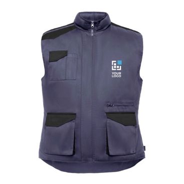 Chaleco laboral multibolsillos de poliéster y algodón 200 g/m2 Roly Armada 