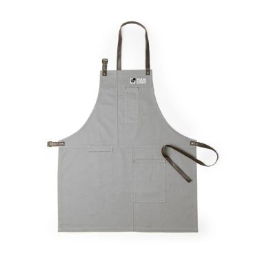 Delantal de algodón canvas con varios bolsillos 340 g/m2