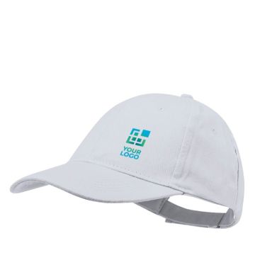 Gorra de 6 paneles de algodón peinado con cierre de velcro vista principal