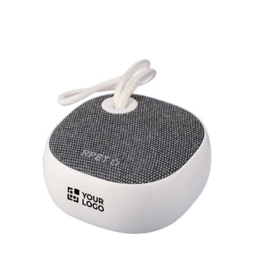 Altavoz inalámbrico con tela RPET en la parte superior y cordón 3W