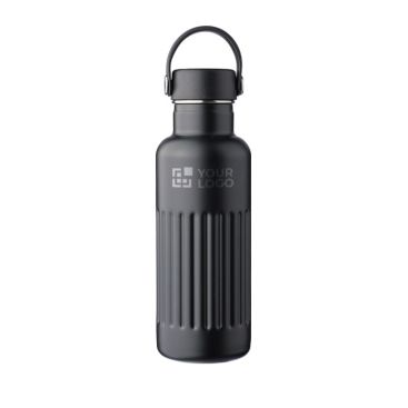 Botella de acero inoxidable reciclado tapa con asa de agarre 500ml