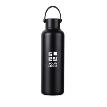 Botella térmica en acero inoxidable reciclado con asa minimalista 600ml
