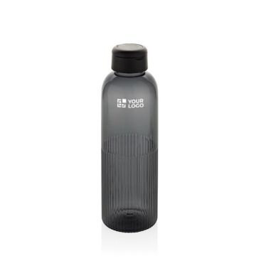 Botella de RPET con agarre y diseño ondulado con asa 750 ml