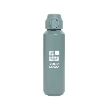 Botella sport en acero reciclado con tapa bloqueable antigoteo 600 ml
