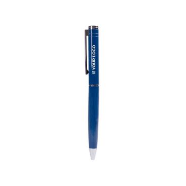 Bolígrafo elegante de mecanismo giratorio con tinta azul