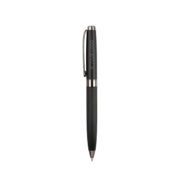 Bolígrafo elegante de acero inoxidable con detalles cromados tinta azul