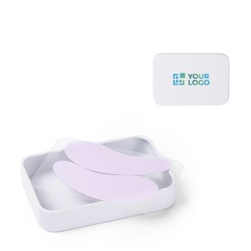 Set reutilizable de parches para ojos de silicona en una caja