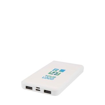 Powerbank de plástico reciclado con indicador LED de carga 10.000 mAh