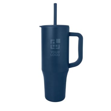 Vaso térmico con pajita de silicona y tapa antisalpicaduras 900ml