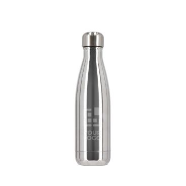 Botella térmica de acero reciclado con acabado brillante 500ml